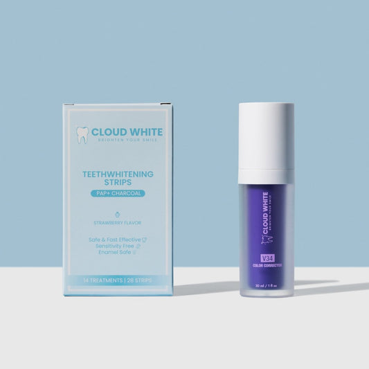 PAP+ Whitening strips & V34 color corrector serum - Combi Pack
